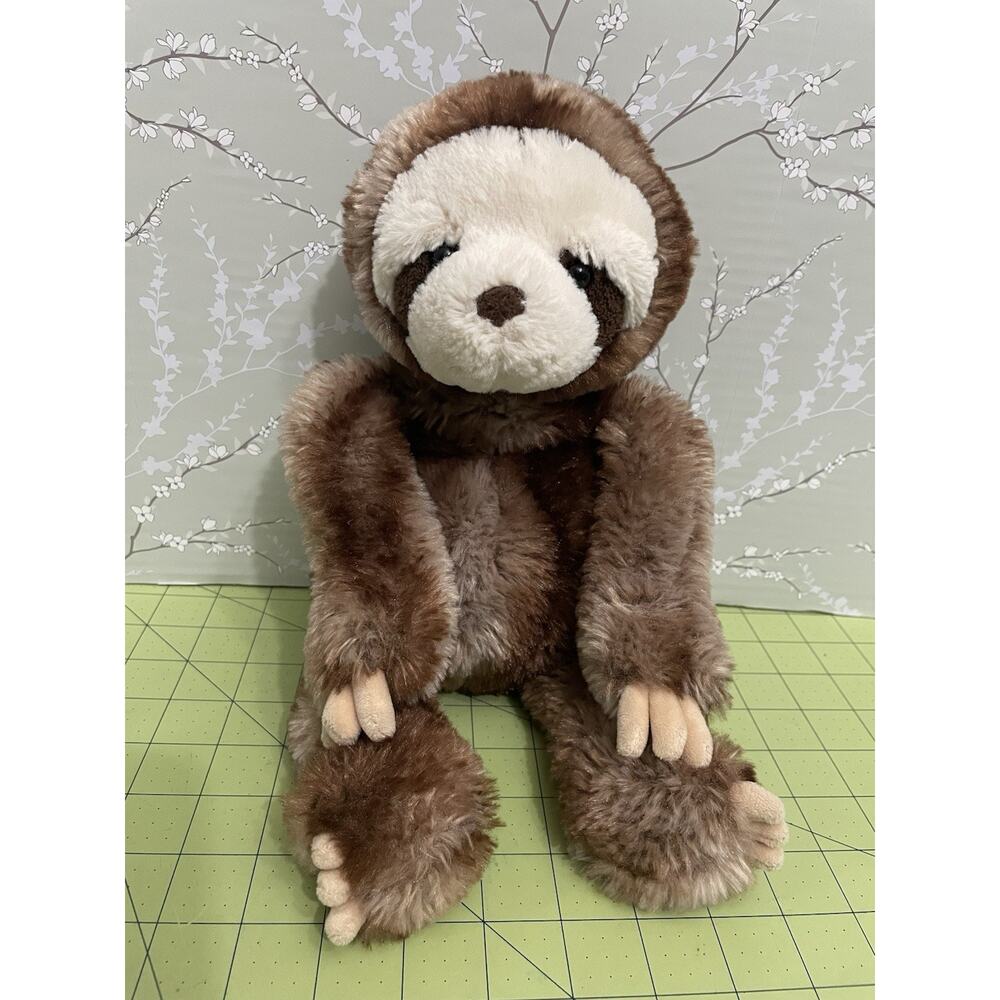 Mary Meyer Plush Sloth Toy 3 Toed Brown Stuffed Animal Lovey Soft Plushie 15”
